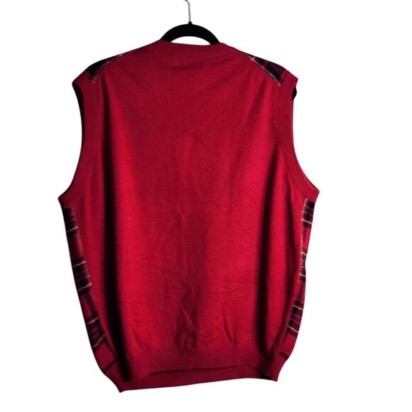 Roundtree Yorke sweaters vest plaid wool blend Academia preppy L - Picture 2 of 4